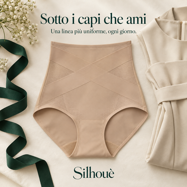 Slip Modellante Donna Vita Alta Senza Cuciture con Fascia Incrociata