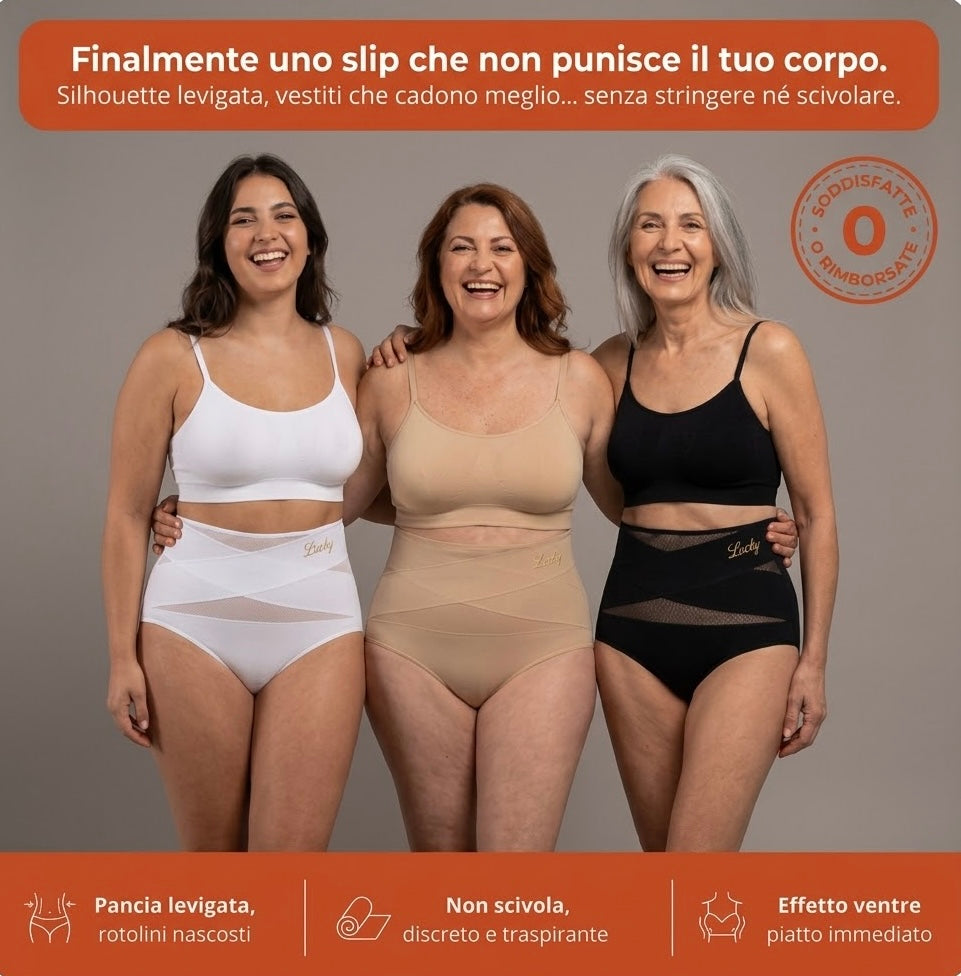 Tre donne con slip modellante a vita alta